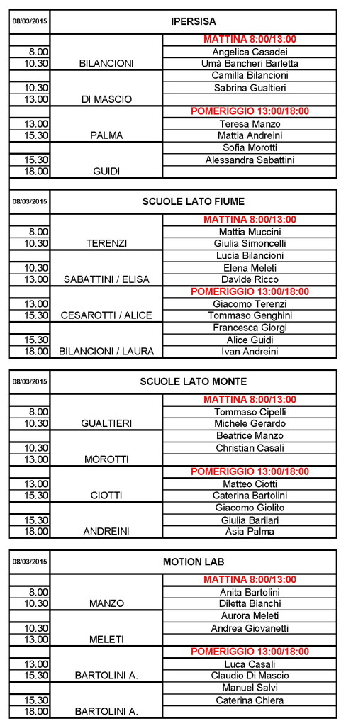 turni parcheggi di San Gregorio 8 marzo 2015